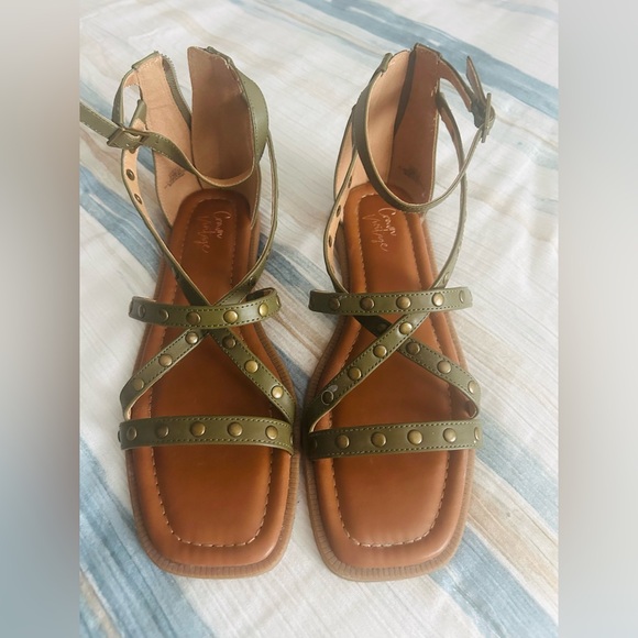 Crown Vintage Olive Strappy Sandals - Picture 1 of 4